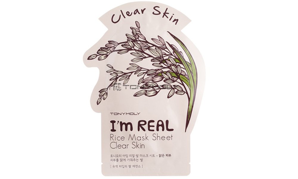 Tonymoly I'm Real Mask Sheet - Rice: Masker Wajah Pencerah Alami